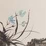 traumbunt - Tuschmalerei - Blaue Serie - Wilde Orchidee (2019)